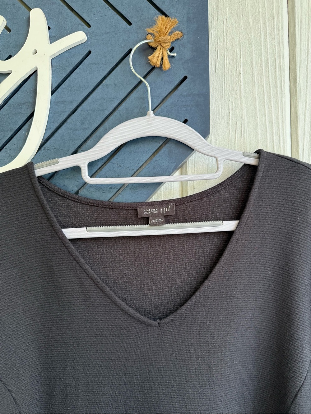 J. Jill Black V-Neck Long-Sleeve Dress - Picture 2 of 2